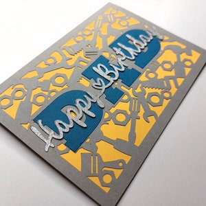 Geburtstags-Papa-Karte SVG-Karte SVG Cricut alles Gute zum Geburtstag Papa Laser Cut Vorlagen Silhouette Cameo Väter Papa Cricut svg-Datei