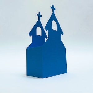 Modèle SVG boîte cadeau croix baptême première communion Confirmation service de cartes commémoratives découpé au laser Cricut Silhouette camée boîte cadeau de Pâques