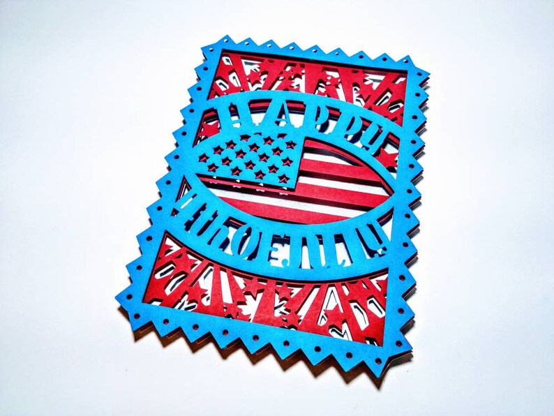 Download Cut Files SVG Template Happy 4th of July Cricut Layered ...