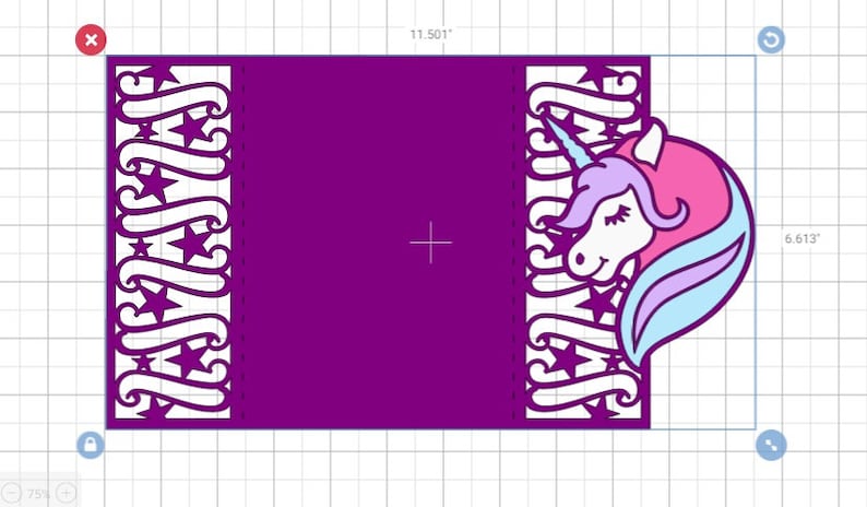 Download Unicorn SVG Cricut Template Gate Fold Card Invitation ...