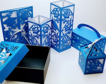 Graduation Stationery Set Templates: Lantern, Favor Box, Card (SVG, Studio) Class of 2026, graduation, cut files for cutting machines