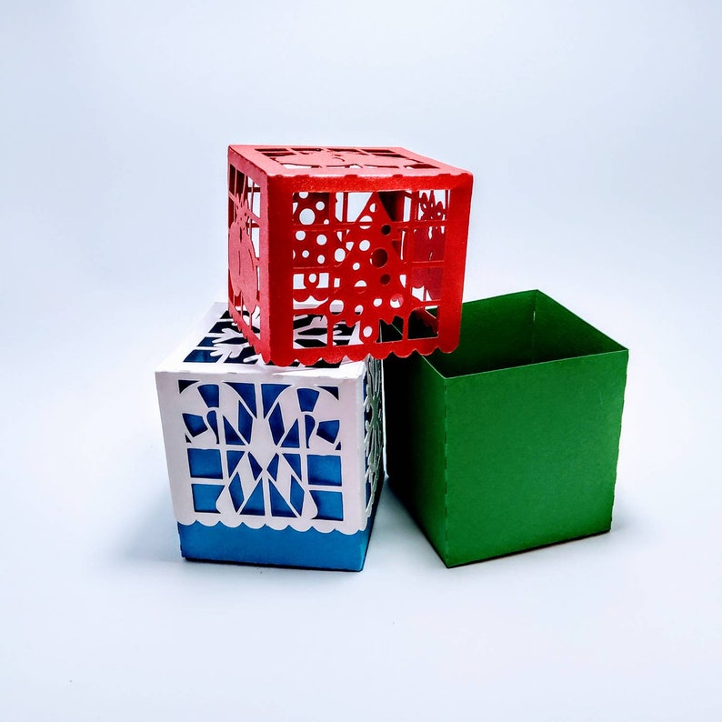 2 SVG Boxes Cricut Christmas Templates Favor Box Gifts Box