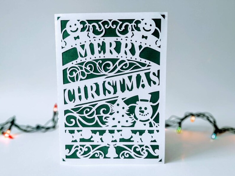 SVG Bundle Merry Christmas Cards Cricut Cut Files Silhouette - Etsy