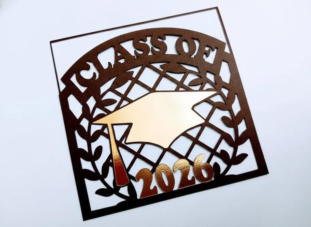 Class of 2026 Pocket Card SVG Cut File TEMPLATE Cricut Invitation ...