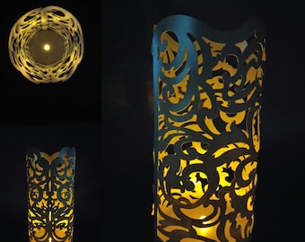 Centerpiece SVG cut file Template Paper Lantern 3d wedding decor Morocco Damask Cutting files for Cricut Silhouette Cameo laser Shadow Box