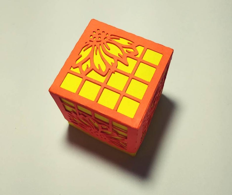 Caja SVG Girasoles Cricut Plantillas de ACCIÓN DE GRACIAS Caja de regalo Regalos Papel Picado Otoño Caja Decoración Silueta Camafeo, Corte láser DIY Fiesta imagen 6