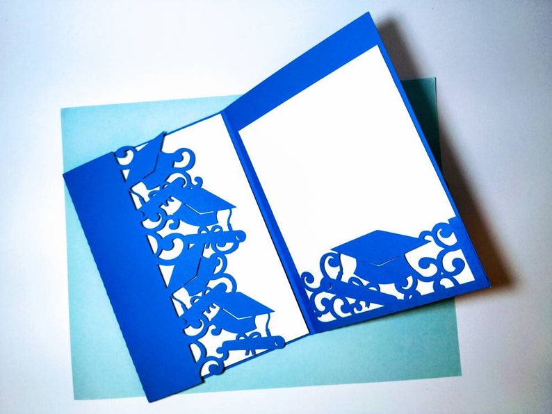 SVG Cricut Cut File Tri-Fold Pocket Card Invitation Class ...