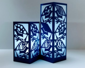 3D SVG Class of 2026 Graduation Paper Lantern Cut File Cricut senior Luminaries Laser Cut Silhouette Cameo Centerpiece shadow box