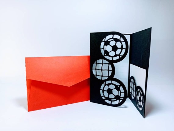 Download Svg Files Tri Fold Card Soccer Cricut Birthday Boy Party Etsy