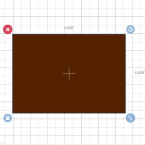 Puede incluir: Una forma rectangular marr&oacute;n de 16,91 cm por 11,82 cm. La forma est&aacute; centrada en un fondo de cuadr&iacute;cula blanca.