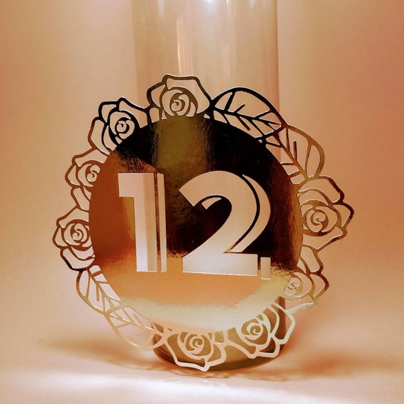 SVG Cut Files 1 to 35 Table Numbers Template Cricut Vector Etsy