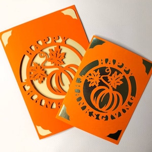 Arquivos de corte SVG Cartões de ação de graças de outono Inserir cartão Cricut Joy 4,25 x 5,5 no Cricut Maker Cartão de 5 x 7 polegadas Silhouette Cameo Fall Cards Arquivo SVG