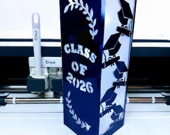 Class of 2026 SVG Lantern Template, Graduation Centerpiece (Digital Download) 3D CUT FILE Senior 2026 Party Table Decor Silhouette Cameo