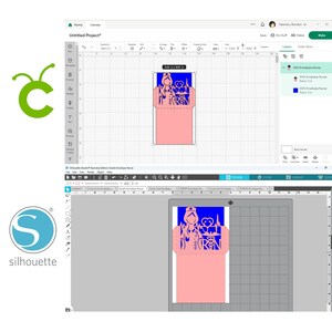 May include: A digital design for a nurse themed envelope with a silhouette of a nurse with a stethoscope and the text "I'm a Nurse" and "RN". The design is in blue and pink colors.