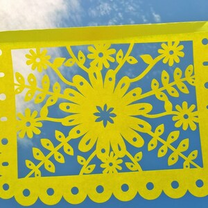 2 SVG-filer mall Papel Picado Cricut silhuett mexikansk festdekor banderoller flaggor blommor fiesta blommor DXF ai PNG jpg laserskuren bild 2