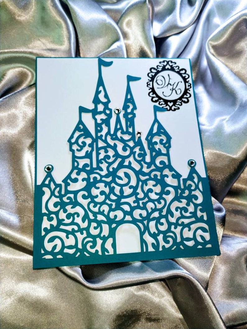 Download SVG TEMPLATE Princess Castle Envelope Invitation Card ...
