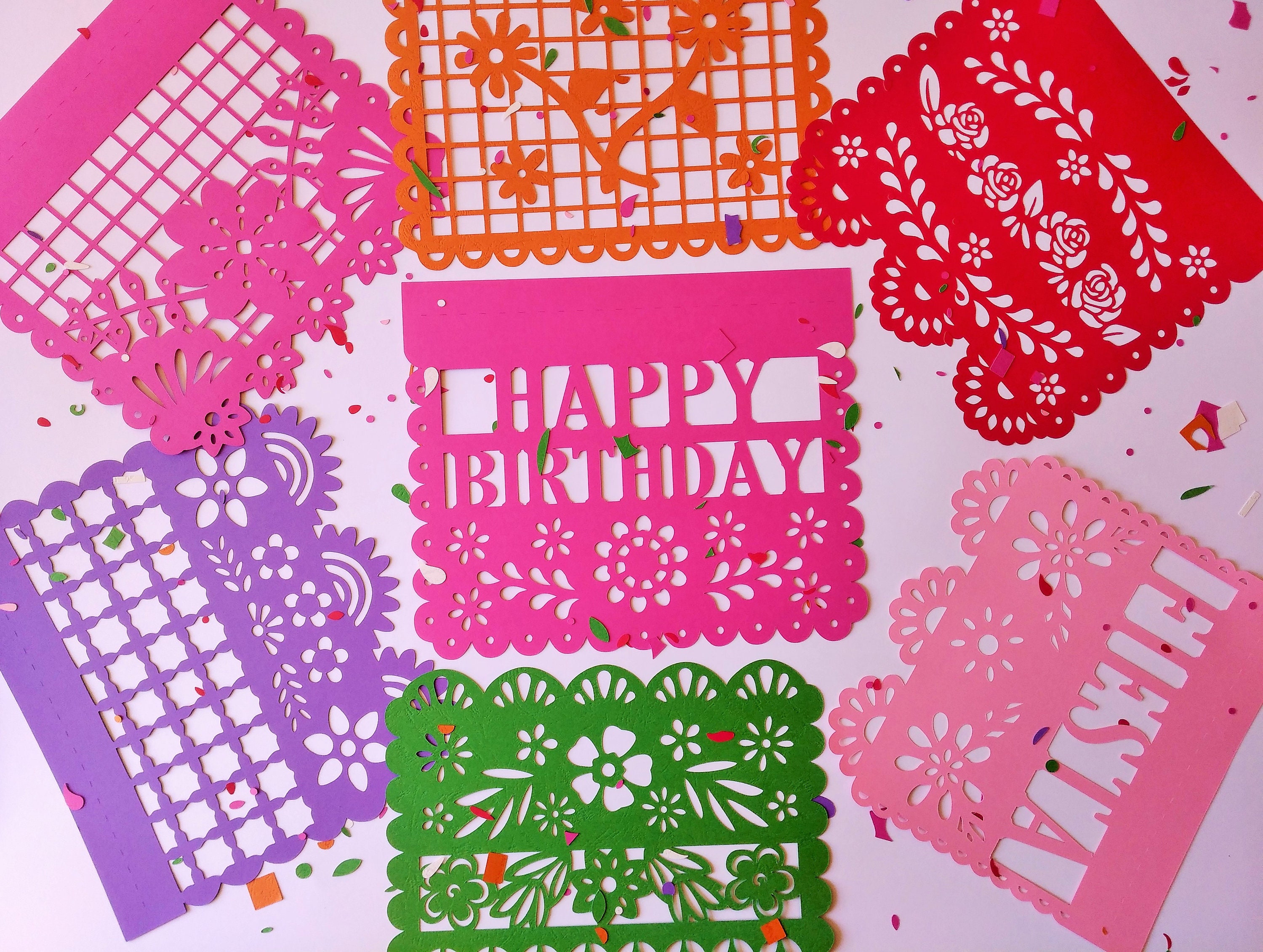 Flags coco Party Cricut Design Silhouette Birthday Papel Picado SVG font Festival day of death Alphabet papel picado Vinyl Decal