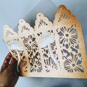 SVG Cutting File Cricut Dandelion Design Template Luminaries Lantern memorial Centerpiece Decor Dandelion Laser Silhouette Cameo Shadow Box image 4