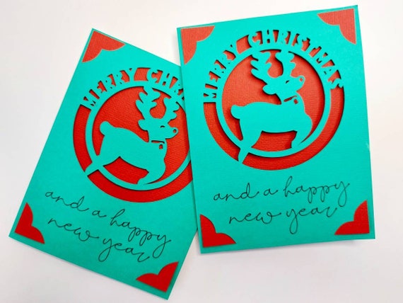 Christmas Cards Cricut SVG Cut Files Insert Card Cricut Joy | Etsy