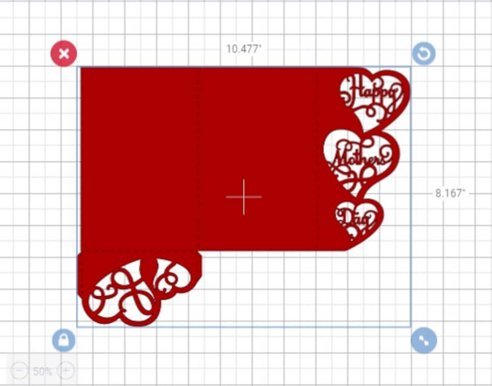 SVG Cut Files Cricut Mothers Day Card Template Tri Fold Etsy