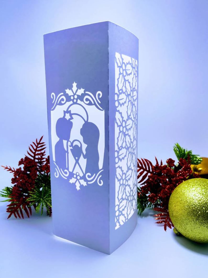 Download SVG Lantern Centerpiece Template 3d Christmas Nativity Scene | Etsy