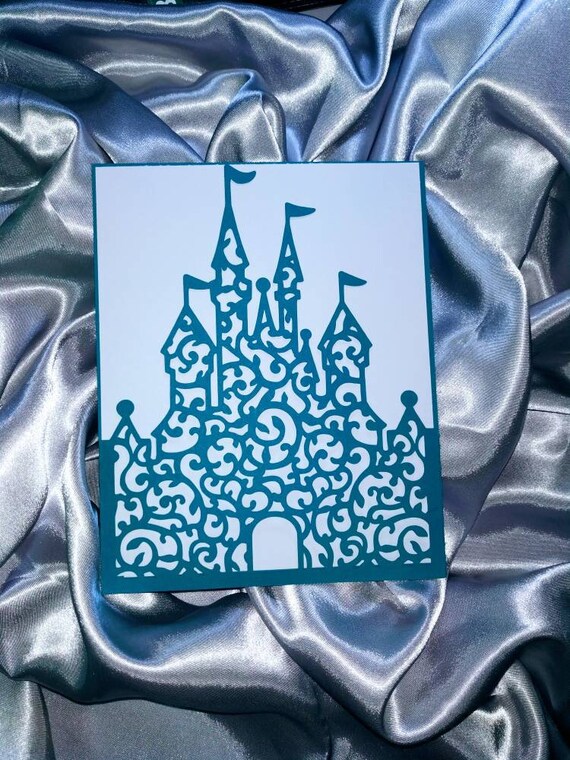 Download Svg Template Princess Castle Envelope Invitation Card Digital Etsy