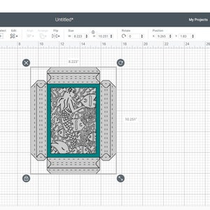 Mermaid Shadow Box Lightbox Template Cricut SVG Cut Files 5x7 Mermaid ...