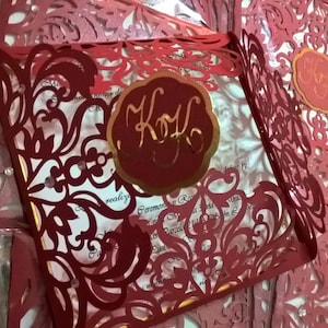 Arquivos de corte SVG Modelo de convite de cartão com quatro dobras Cricut Silhouette Cameo Etiqueta de corte a laser Base de número de mesa Elegante Oriental Indiano Marrocos svg