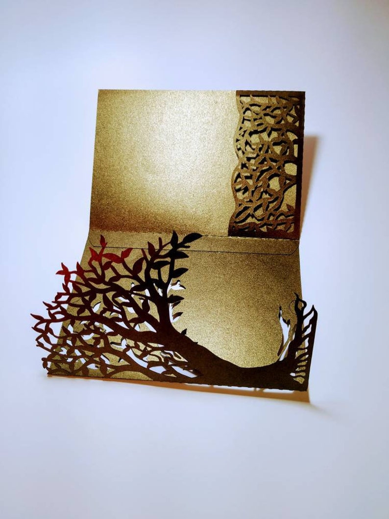 Download 5x7 SVG Laser Cut Wedding Invitation Tree Tri Fold Card ...