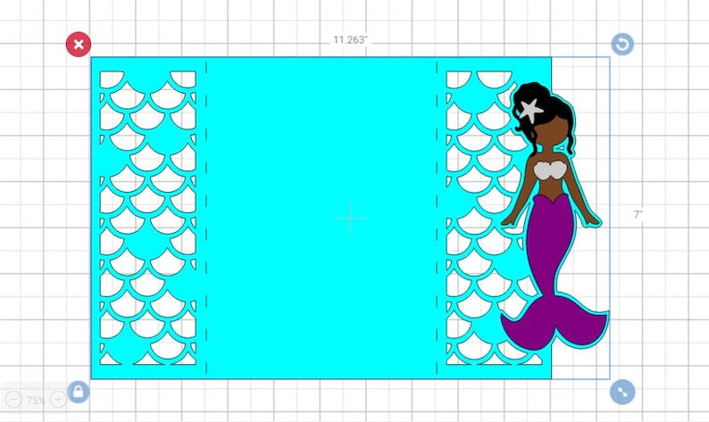 Download SVG Template Gate Fold Afro Mermaid svg Afro girl Cricut ...