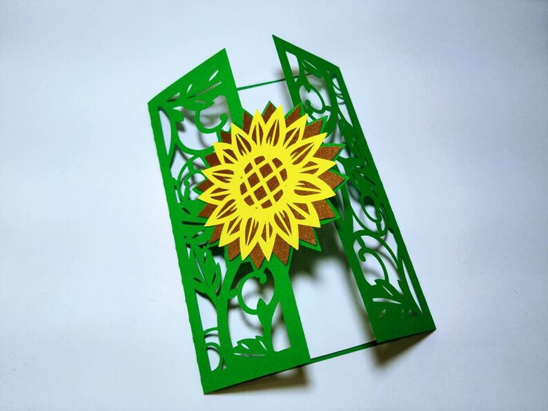 Download Sunflowers SVG Cricut Cut File Mothers Day Card Templates | Etsy