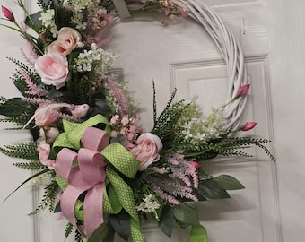Pink Pretty Roses Wreath