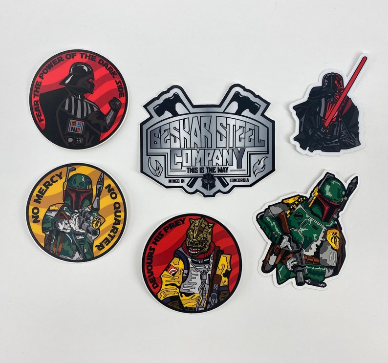 Star Wars Sticker Pack / Set 1 6 Stickers Etsy