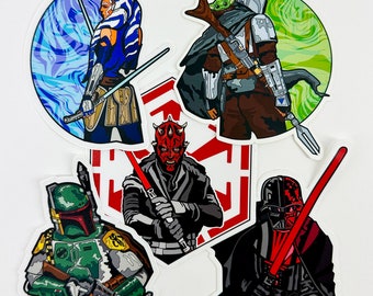 Star Wars Sticker Pack / Set 1 - (5 Stickers)