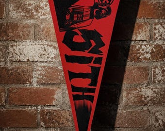 Vader / Sith  Vintage Style Screen Printed Felt Pennant - 9" x 24"
