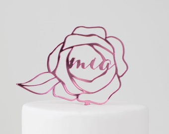 Flower with "Name" : Cake Topper
