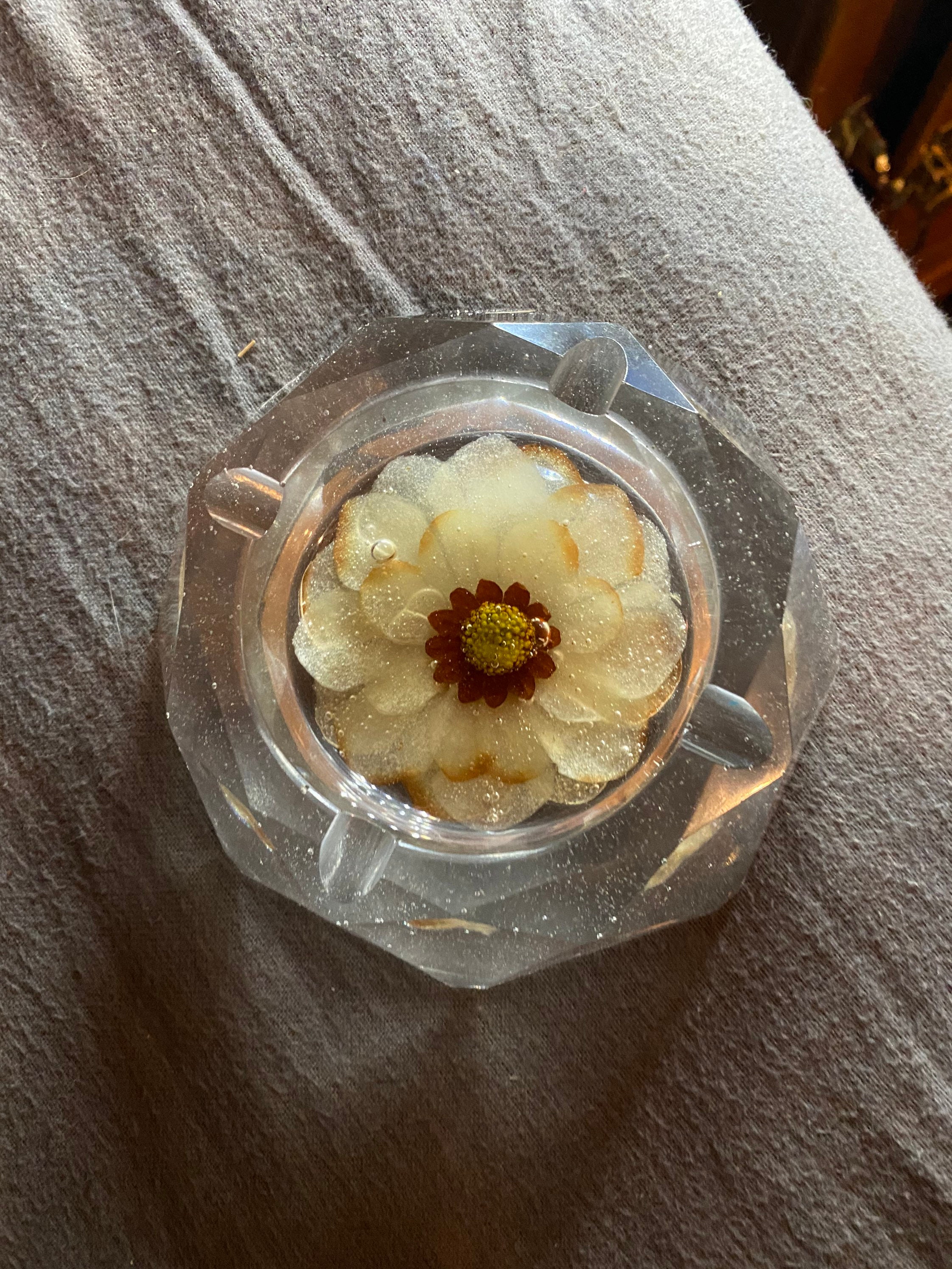 Glitter Resin Ashtray// Resin Ashtray // Flower Ashtray Etsy