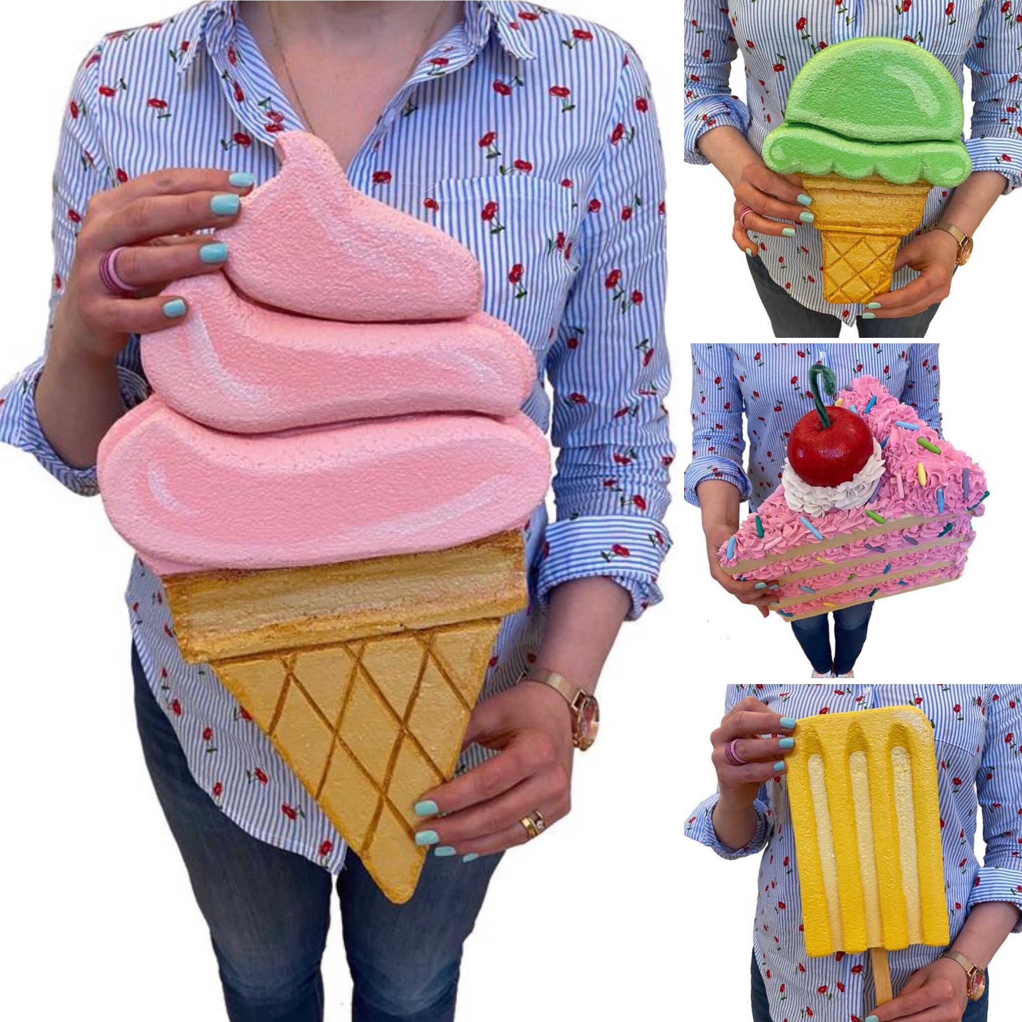 Huge Ice cream soft serve cone prop huge sweet prop parties Etsy