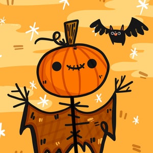 Scarecrow Illustration for Halloween Lovers | Halloween Art | Halloween Illustration
