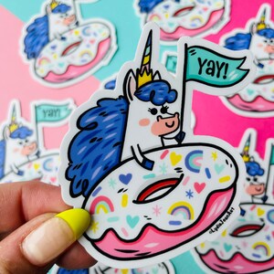 Yay Einhörner Vinyl Aufkleber | Einhorn Sticker | Einhorn Aufkleber | Einhorn Sticker