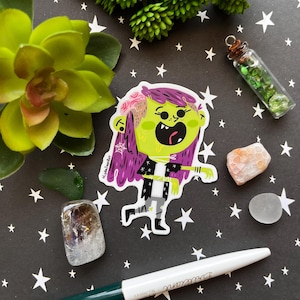 Zombie chic vinyl sticker | Halloween Sticker | zombie Sticker | Halloween Art