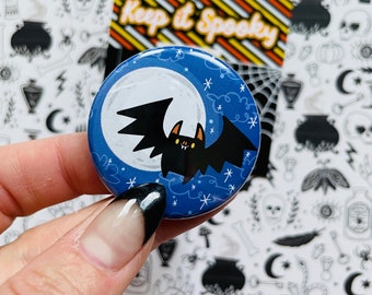 Cute Vampire Bat Pin or Magnet for Halloween Lovers | Halloween Button | Halloween Magnet | Button Pack