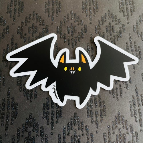 Bat Vinyl Sticker Super Cute Bat Sticker Party Favors bat Etsy
