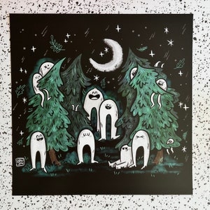 Fresno Friends Art Print for Cryptid Lovers | Halloween Art | Cryptid creature Illustration | Fresno Nightcrawler