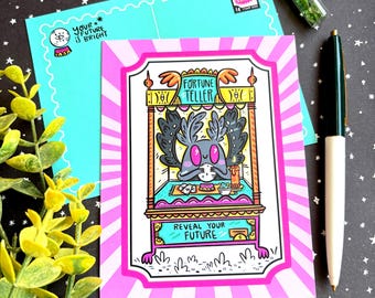 Mothman Fortune Teller (4 pk) | Cryptid Postcard Pack