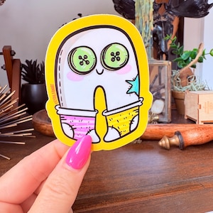 Fresno Nightcrawler Plush Sticker | Fresno Night walker | Leg Cryptid | Cryptid Sticker | Night Crawler | Original Art By - Lydia Jean Art