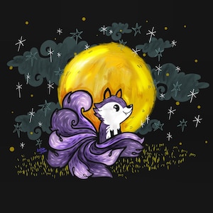 Yokai Kitsune Fuchs Kunstdruck