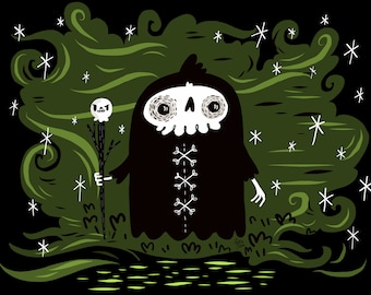 Grim Reaper Illustration for Halloween Lovers | Halloween Art | Halloween Illustration