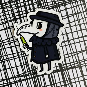 Plague Doctor Vinyl Sticker Set - 5.5 Inch Decals For Cars, Laptops & Windows (Raven Design)