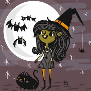 Witch Illustration for Halloween Lovers | Halloween Art | Halloween Illustration